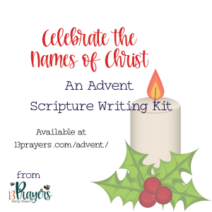 celebrate the names of christ with advent scripture writing kit